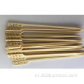 Food Grade BBQ Bamboo Flat Skewer Custom Logo